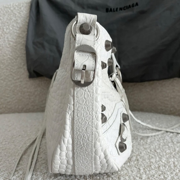 Authentic Balenciaga Extra Supple Calfskin Crocodile Embossed Le Cagole - Picture 6 of 15